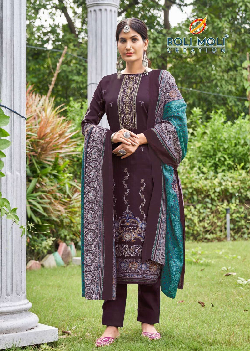 Roli Moli Fitoor Pashmina Sirovaski Diamond Work Salwar Kameez