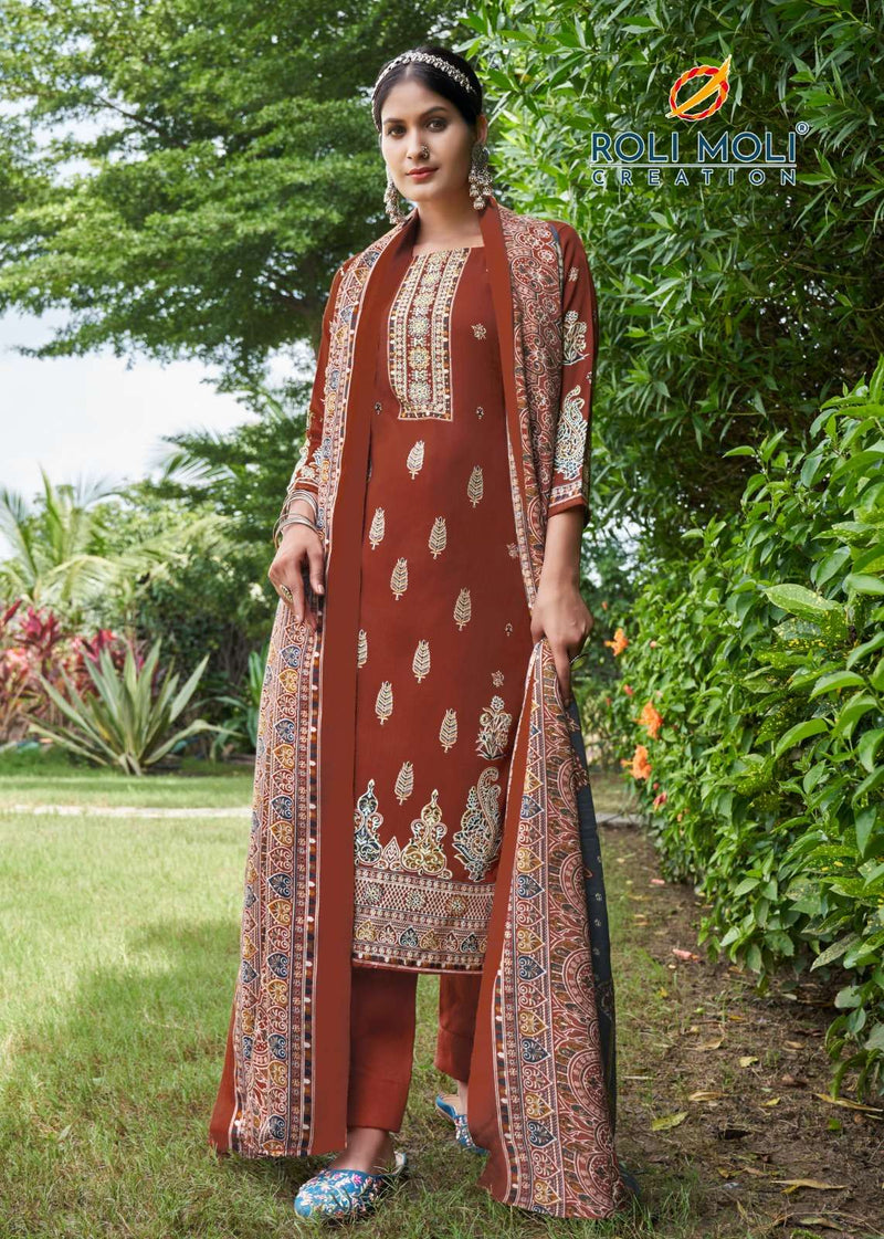 Roli Moli Fitoor Pashmina Sirovaski Diamond Work Salwar Kameez