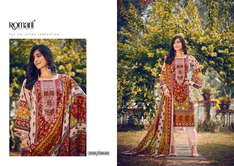 Romani Aarzu Vol 13 Premium Cotton Digital Print Embroidered Work Salwar Suit