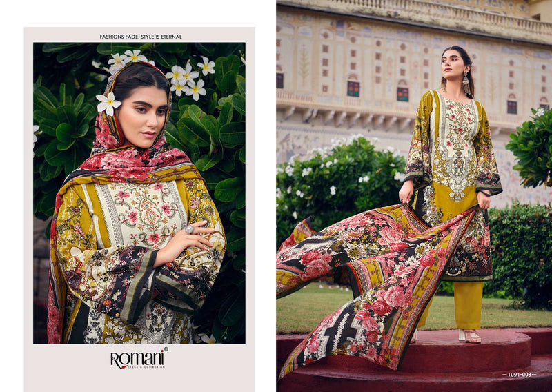 Romani Aarzu Vol 8 Cotton Digital Print Embroidery Work Salwar Suit