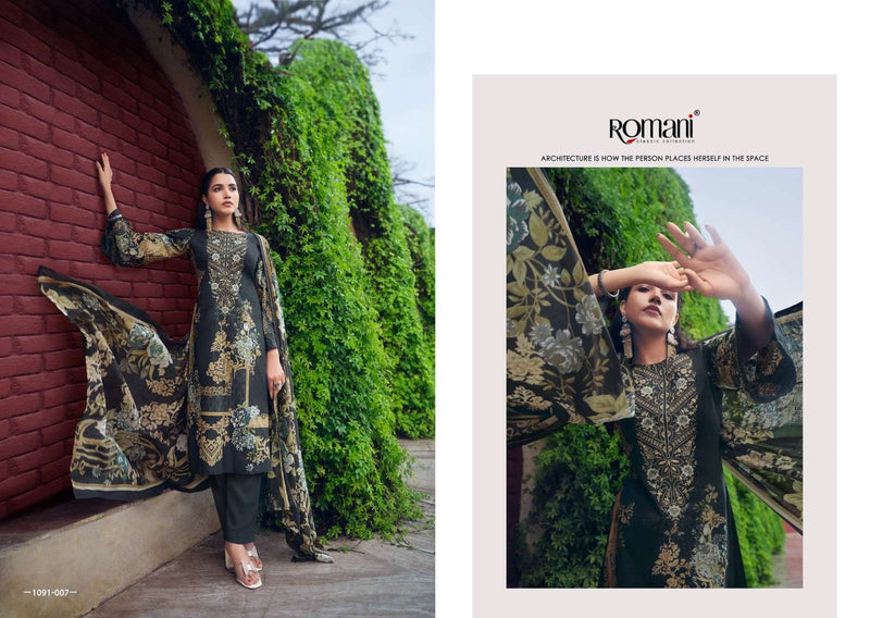 Romani Aarzu Vol 8 Cotton Digital Print Embroidery Work Salwar Suit