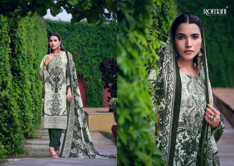 Romani Aarzu Vol 8 Premium Cotton Digital Printed Embroidery Work Salwar Suit