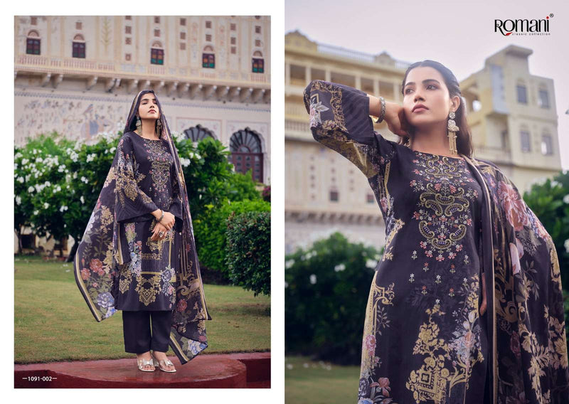 Romani Aarzu Vol 8 Premium Cotton Digital Printed Embroidery Work Salwar Suit