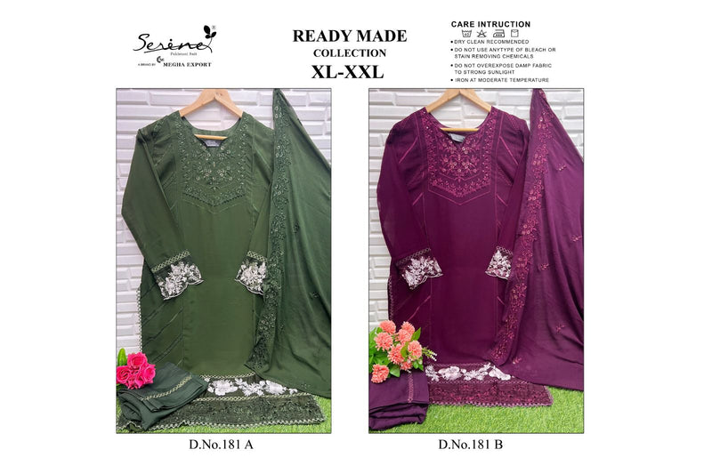 Serine S 181 A & B Georgette Heavy Embroidery Pakistani Suit