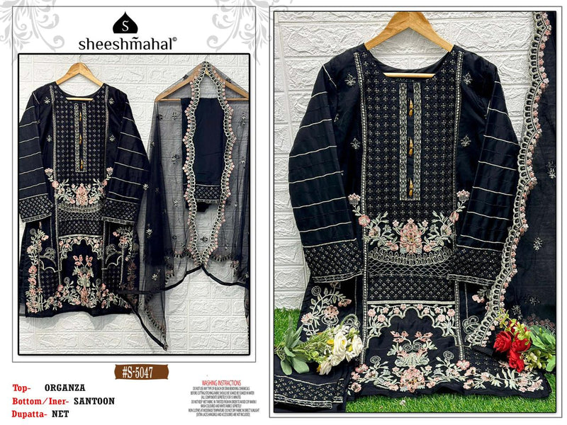 Sheeshmahal S 5047 Organza With Heavy Embroidery Designer Ready Made Suits