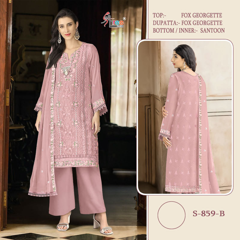 Shree Fab D No S 859 Georgette With Heavy Embroidery Pakistani Salwar Kameez
