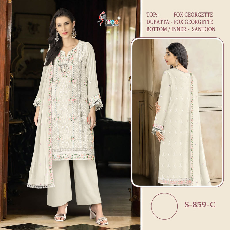 Shree Fab D No S 859 Georgette With Heavy Embroidery Pakistani Salwar Kameez