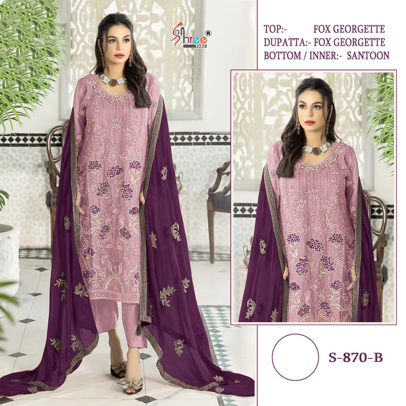 Shree Fabs S 870 Georgette With Heavy Embroidery Pakistani Suits