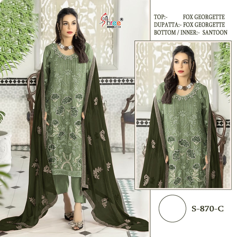 Shree Fabs S 870 Georgette With Heavy Embroidery Pakistani Suits