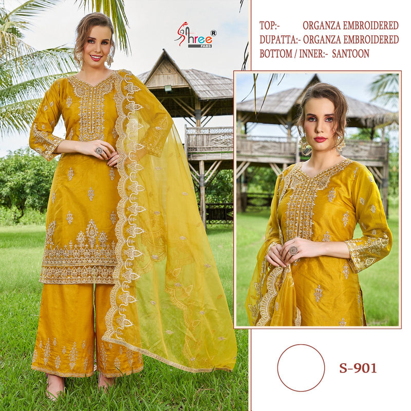 Shree Fab D NO S 901 & 902 Georgette Heavy Embroidery Exclusive Suit Collection