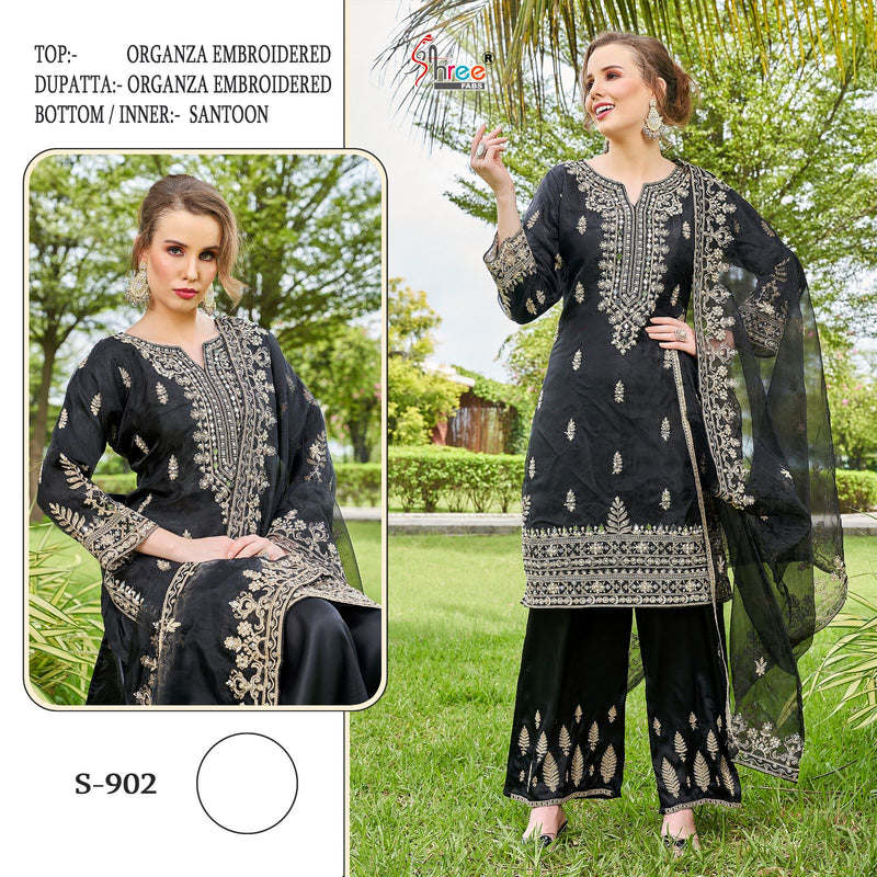 Shree Fab D NO S 901 & 902 Georgette Heavy Embroidery Exclusive Suit Collection