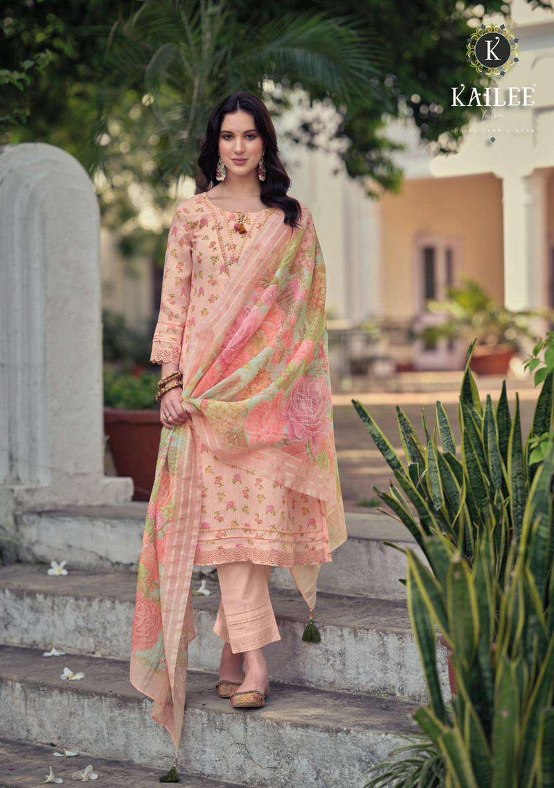 Kalki Fashion Saad Linen Cotton Fancy Prints With Fancy Designer Kurti Combo Set