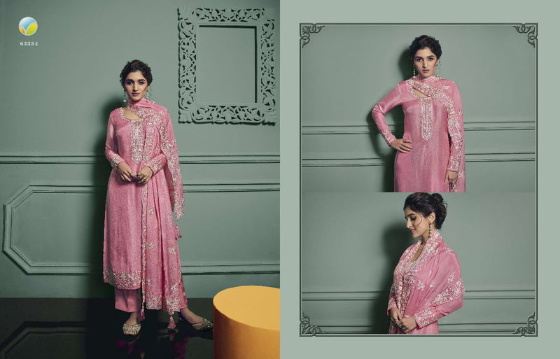 Vinay Fashion Kaseesh Saanvi Hitlist Dola Jacquard With Thered Embroidered Designer Salwar Suits