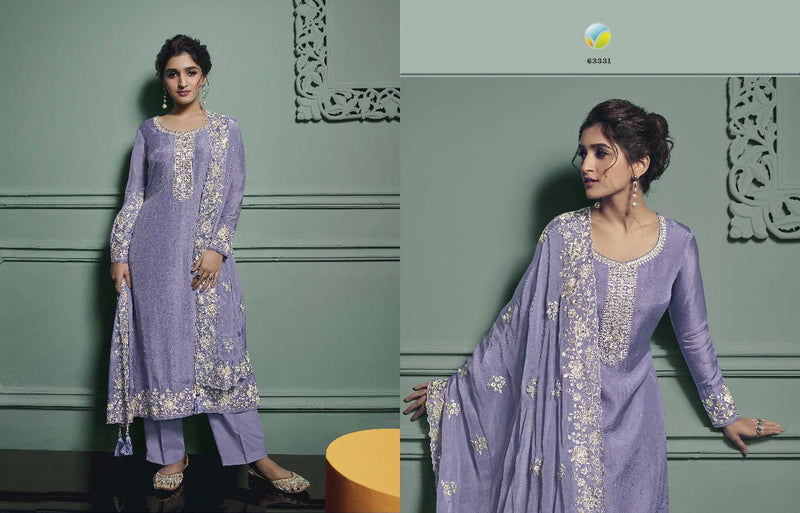 Vinay Fashion Kaseesh Saanvi Hitlist Dola Jacquard With Thered Embroidered Designer Salwar Suits