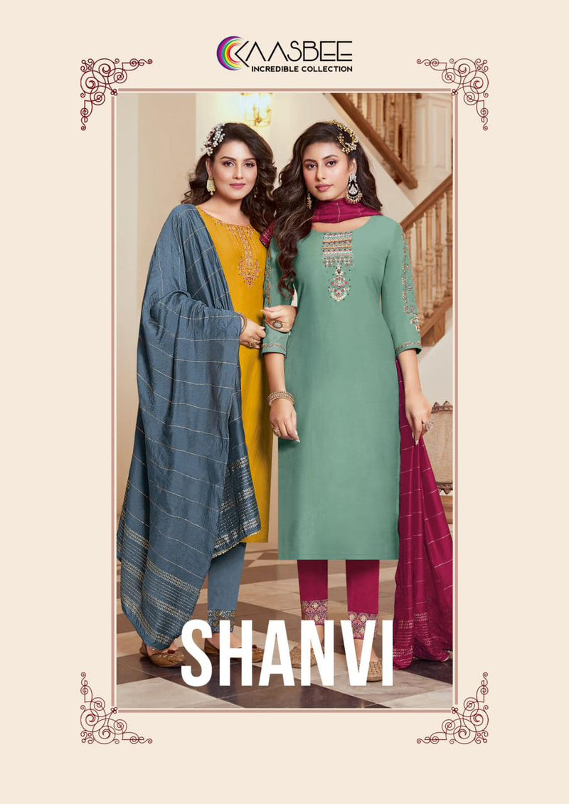 Kaasbee Saanvi Vol 1 Chinon With Fancy Embroidery Designer Kurti Combo Set