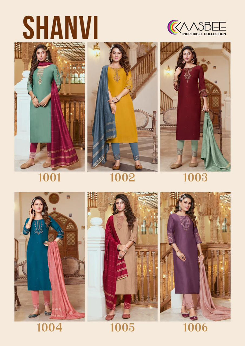 Kaasbee Saanvi Vol 1 Chinon With Fancy Embroidery Designer Kurti Combo Set
