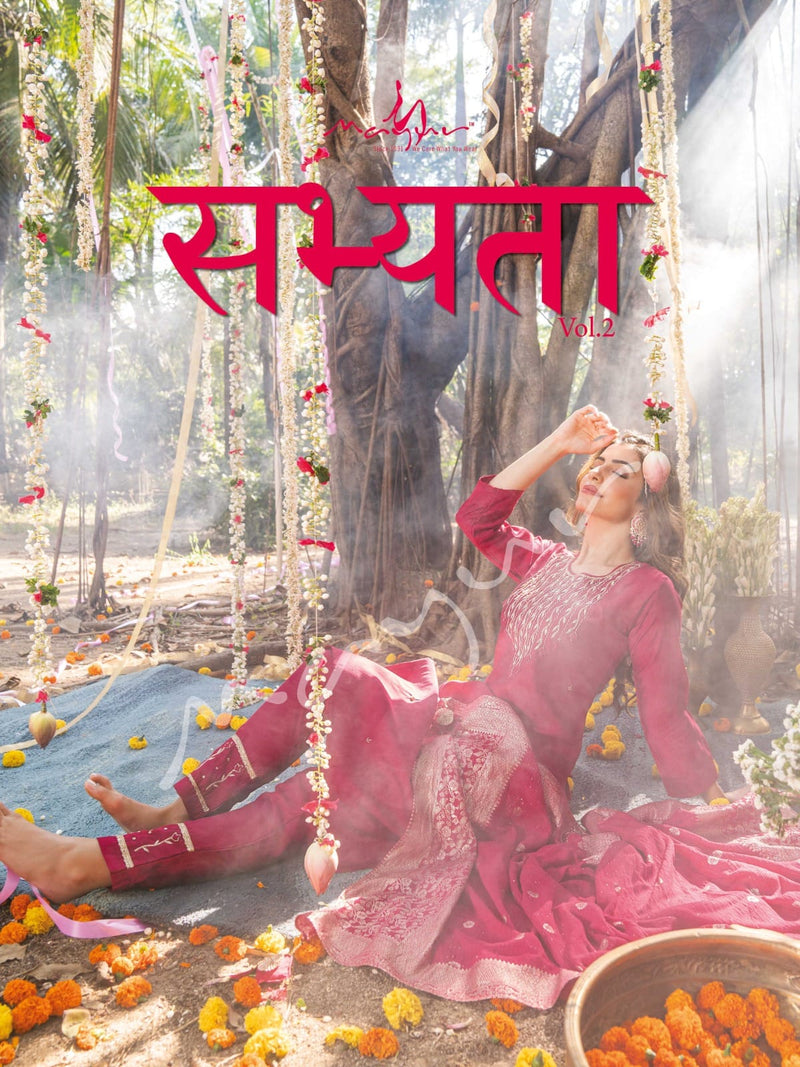 Mayur Sabyata Vol 2 Viscose Silk With Heavy Embroidery Designer Ready Made Suits