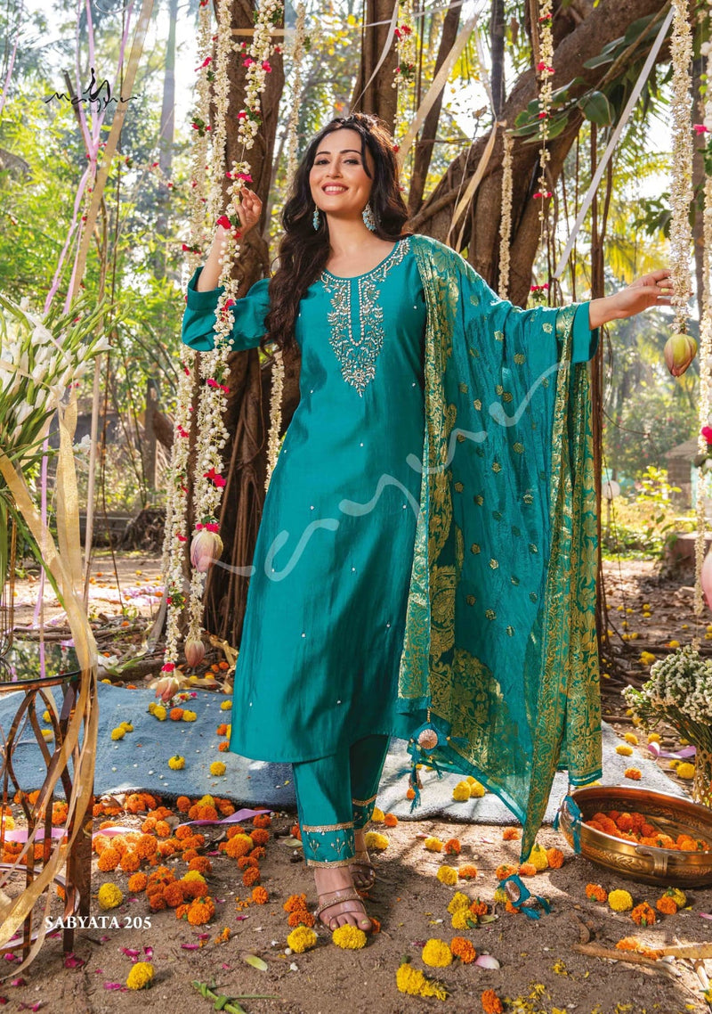 Mayur Sabyata Vol 2 Viscose Silk With Heavy Embroidery Designer Ready Made Suits