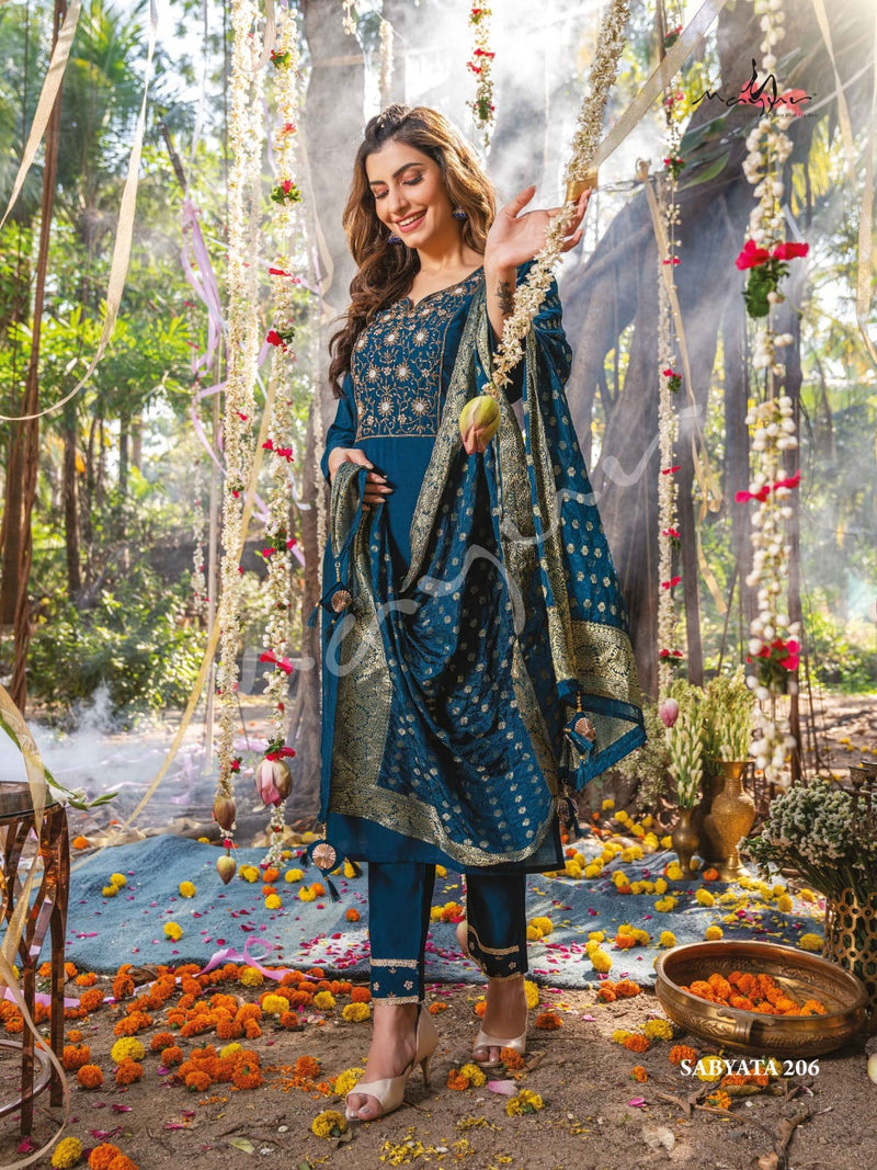 Mayur Sabyata Vol 2 Viscose Silk With Heavy Embroidery Designer Ready Made Suits