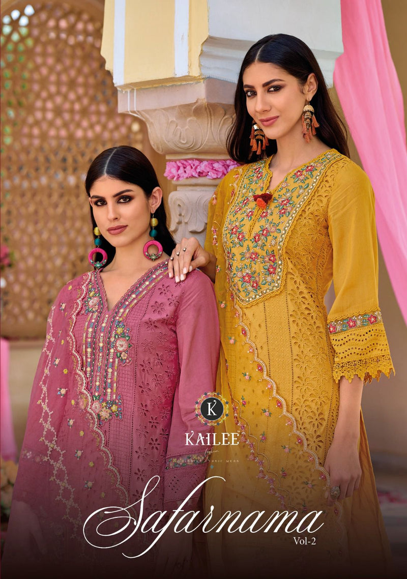 Kailee Fashion Safaranama Vol 2 Cotton With Beautiful Designer Suit Collection
