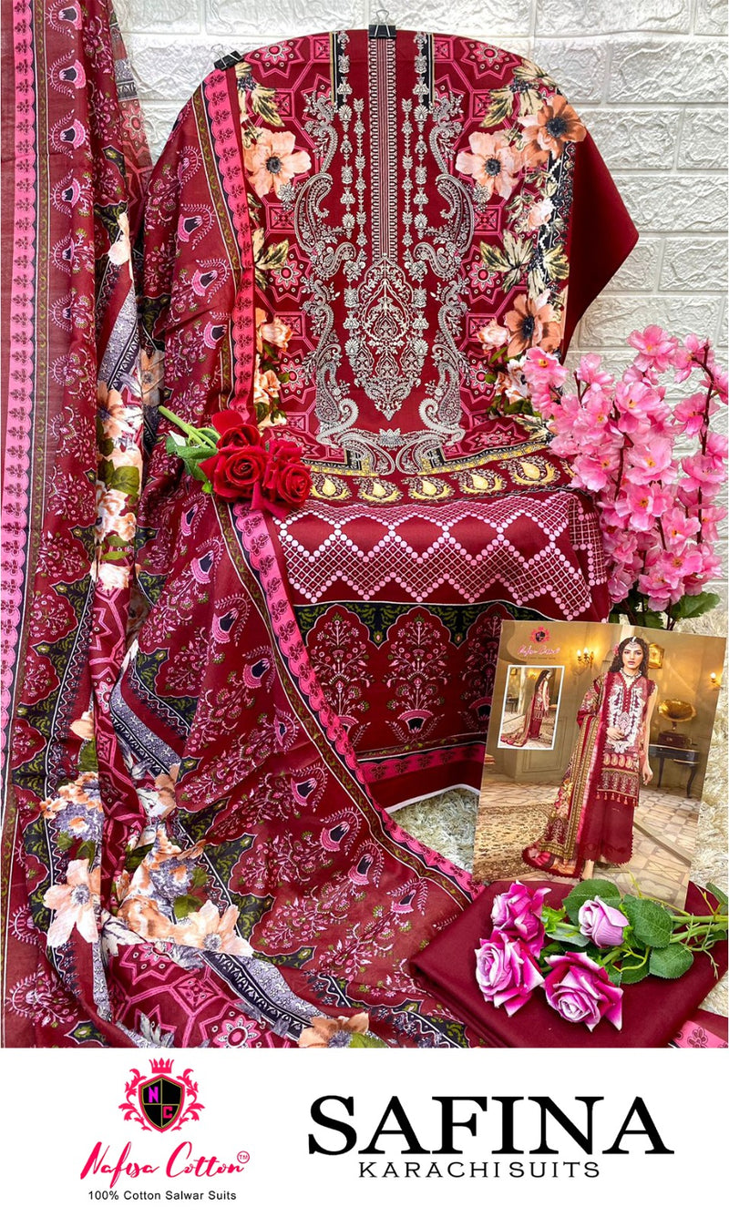 Nafisa Cotton Safina Cotton Digital Printed Casual Wear Salwar Kameez Collection