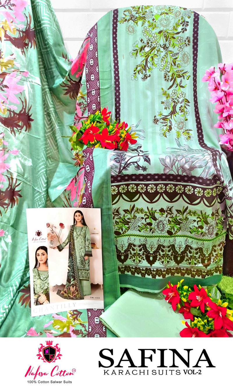 Nafisha Cotton Safina Vol 2 Cotton Digital Printed Salwar Suits