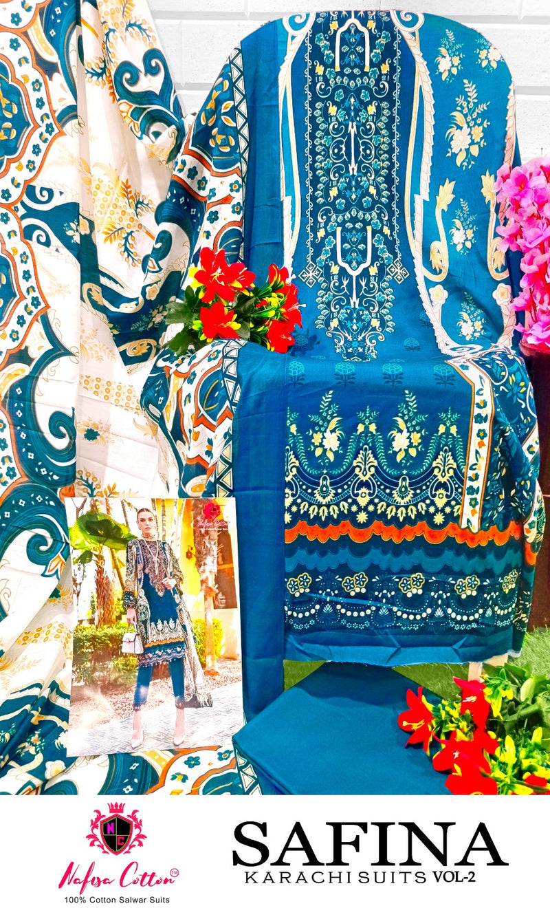 Nafisha Cotton Safina Vol 2 Cotton Digital Printed Salwar Suits