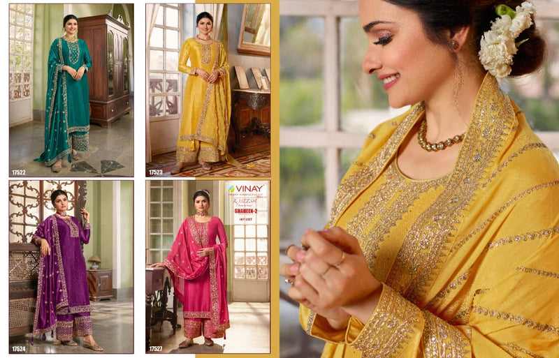 Vinay Fashion Kasheesh Shaheen Vol 2 Hitlist Beautiful Embroidered Silk Georgette Festive Wear Suits