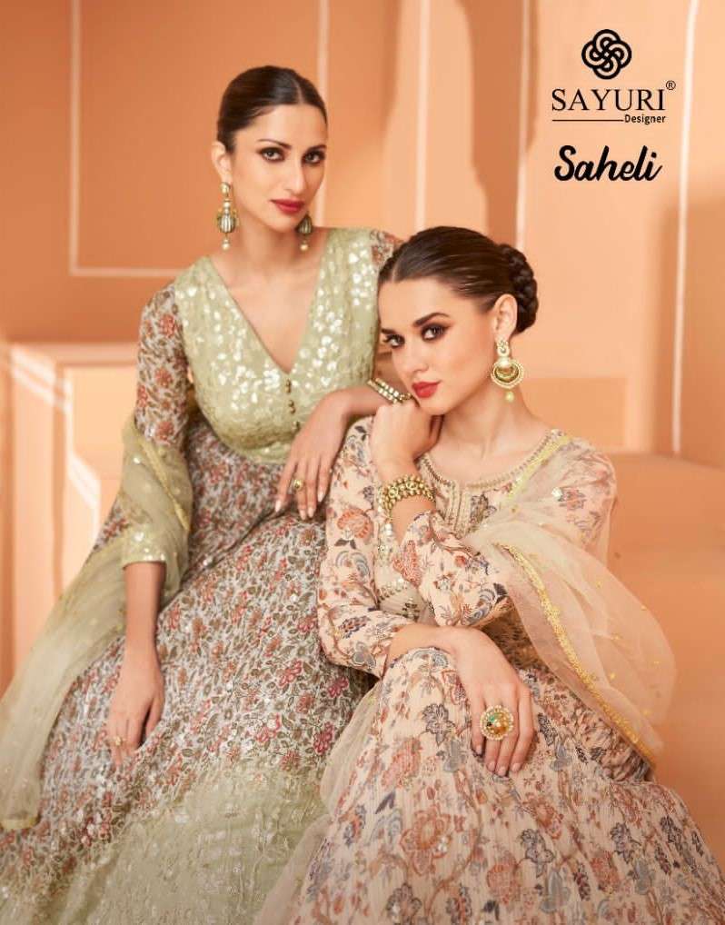 Sayuri Designer Saheli Real Georgette With Elegant Designer Ready Made Suits