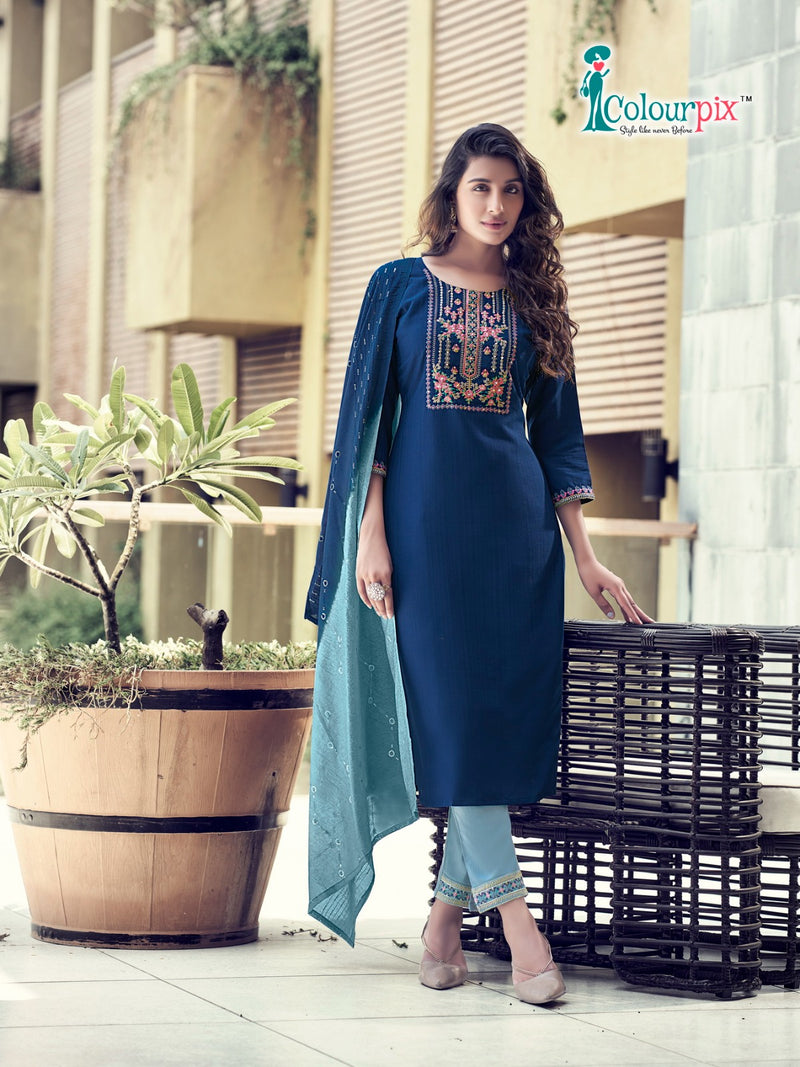 Colourpix Saheli Fancy Heavy Viscose Embroidery Work Kurti