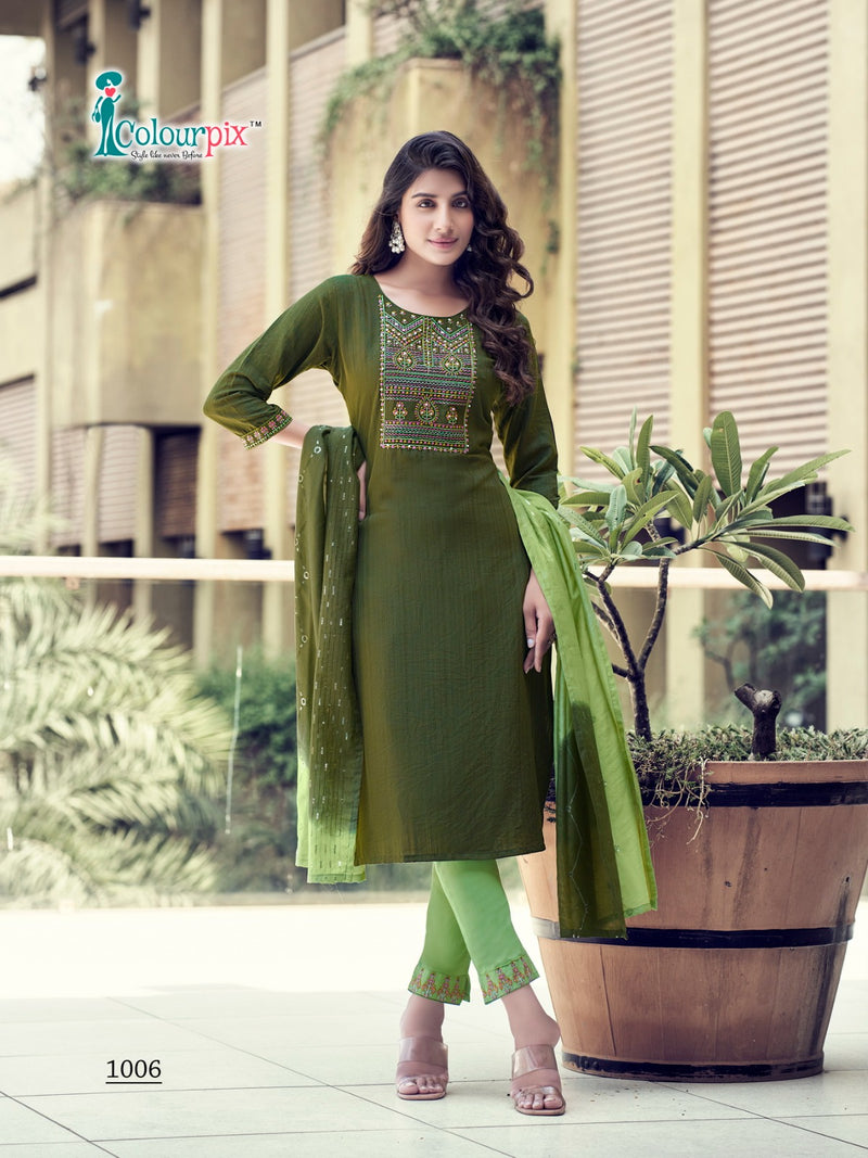 Colourpix Saheli Fancy Heavy Viscose Embroidery Work Kurti