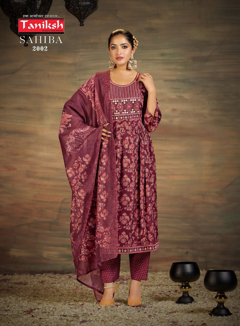 Taniksh Sahiba Vol 2 Muslin Nyra Cut Digital Printed Kurtis Collection