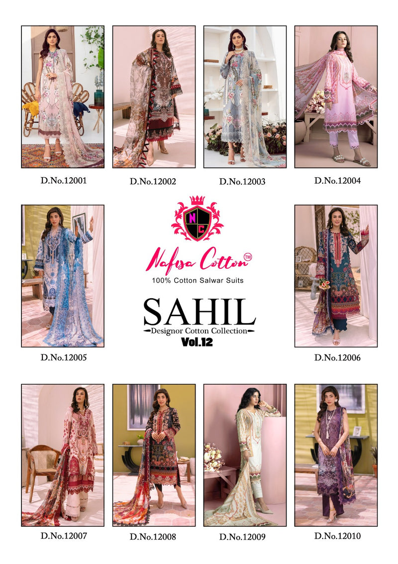 Nafisa Cotton Sahil Designer Cotton Collection Vol 12 Fancy Salwar Suits