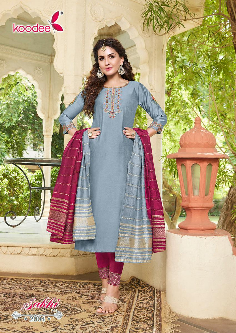 Koodee Fashion Sakhi Vol 2 Chanderi Silk With Fancy Designer Kurti