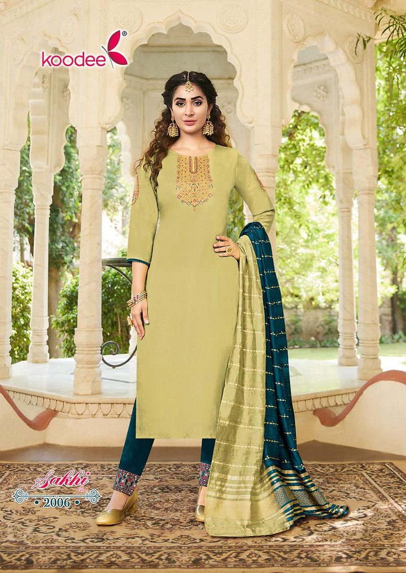 Koodee Fashion Sakhi Vol 2 Chanderi Silk With Fancy Designer Kurti