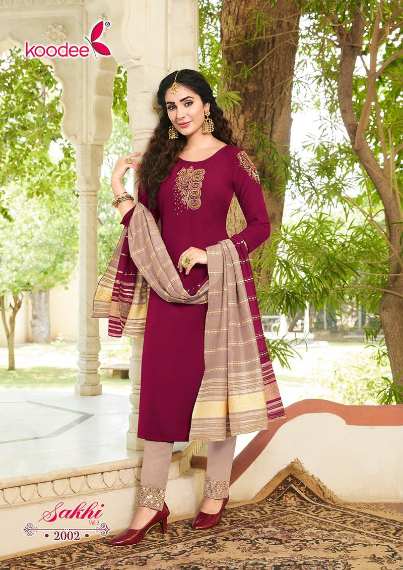 Koodee Fashion Sakhi Vol 2 Chanderi Silk With Fancy Designer Kurti