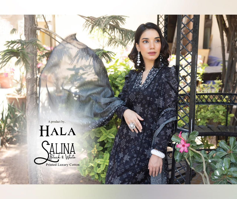 Hala Salina Printed Cambric Cotton Salwar Suits