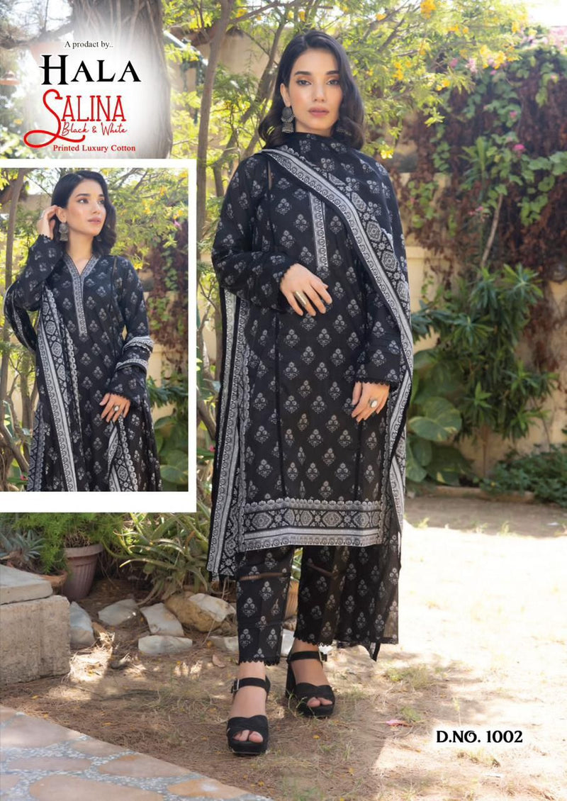 Hala Salina Printed Cambric Cotton Salwar Suits