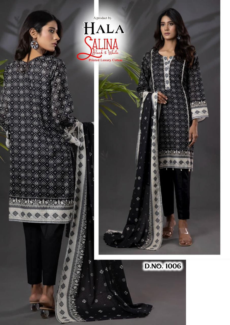 Hala Salina Printed Cambric Cotton Salwar Suits