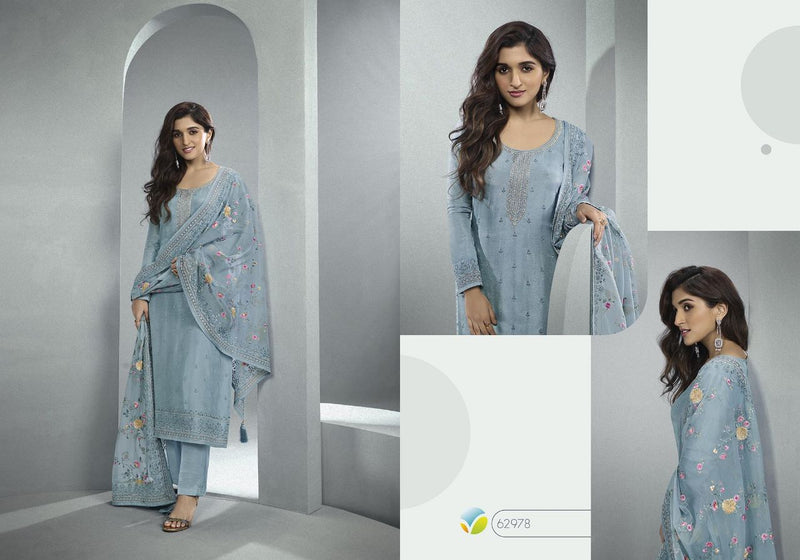 Vinay Fashion Kaseesh Samaira Embroidered Dola Jacquard Traditional Wear Suits