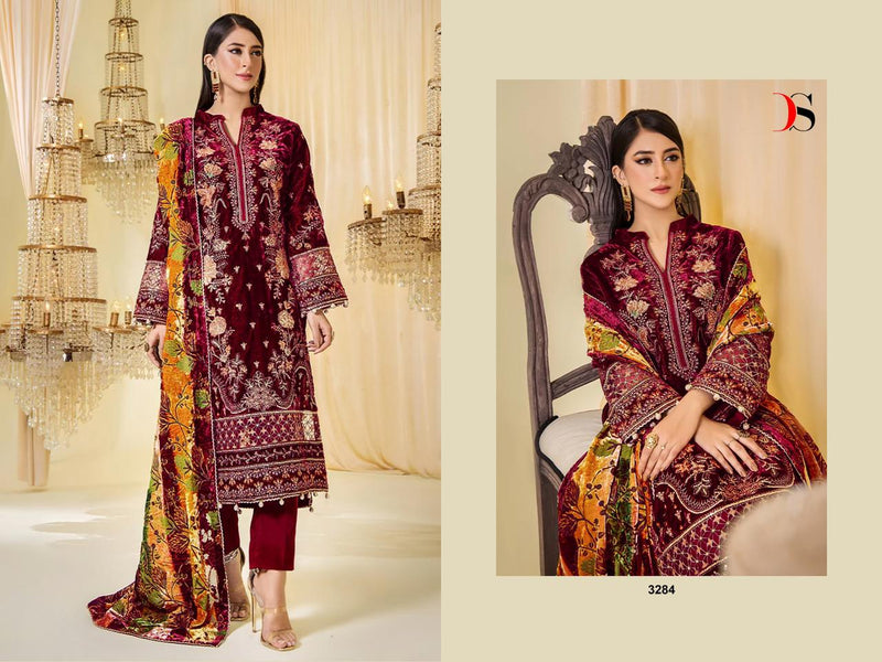 Deepsy Suits Sana Safinaz Velvet With Heavy Embroidery Designer Pakistani Suits