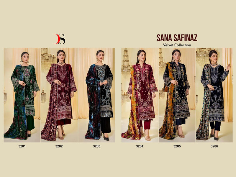 Deepsy Suits Sana Safinaz Velvet With Heavy Embroidery Designer Pakistani Suits