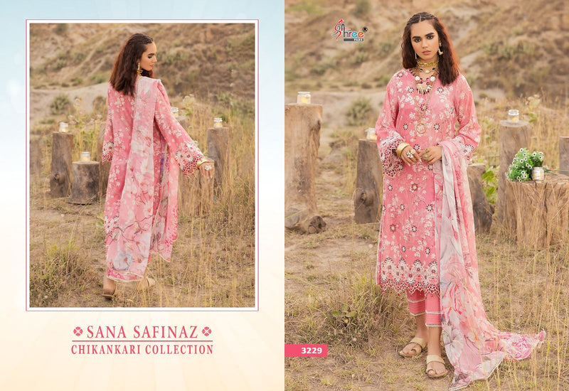 Shree Fabs Sana Safinaz Chikankri Collection Cotton Self Embroidery Salwar Suit