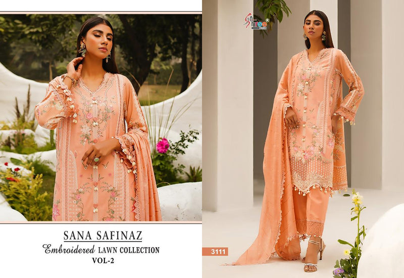 Shree Fabs Sana Safinaz Embroidered Lawn Collection Vol 2 Lawn Cotton Embrodery Designer Suits