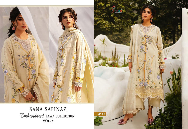 Shree Fabs Sana Safinaz Embroidered Lawn Collection Vol 2 Lawn Cotton Embrodery Designer Suits