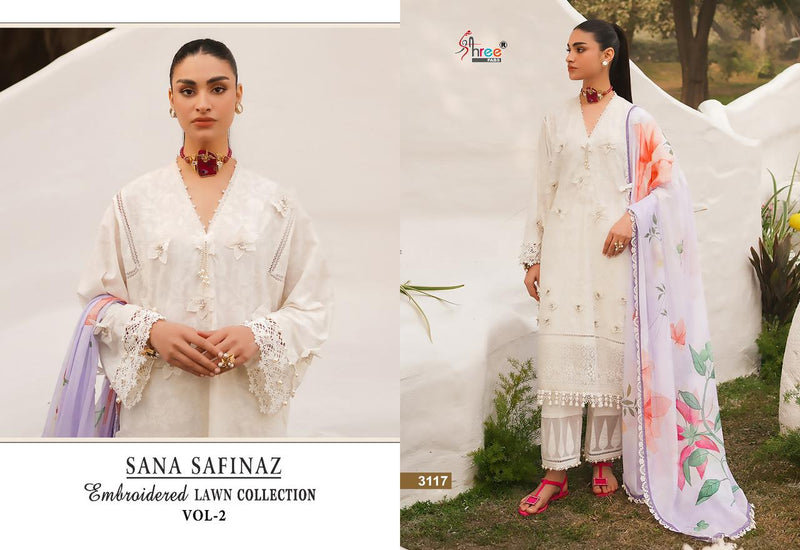 Shree Fabs Sana Safinaz Embroidered Lawn Collection Vol 2 Lawn Cotton Embrodery Designer Suits