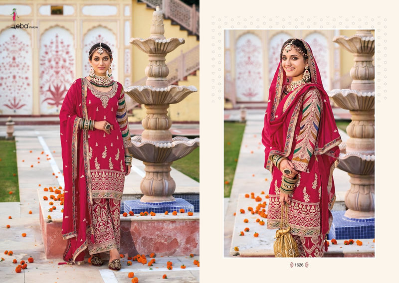 Eba Lifestyle Sangini Silk With Heavy Embroidery Designer Plazzo Suit