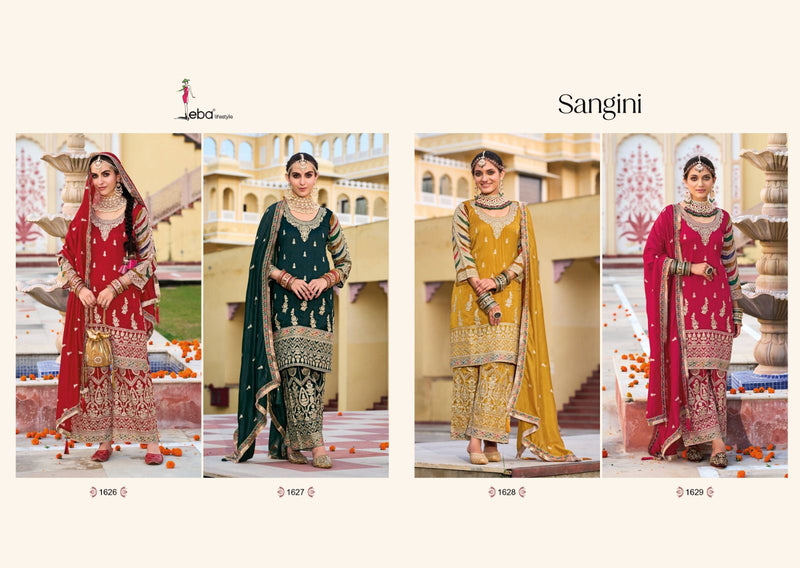 Eba Lifestyle Sangini Silk With Heavy Embroidery Designer Plazzo Suit