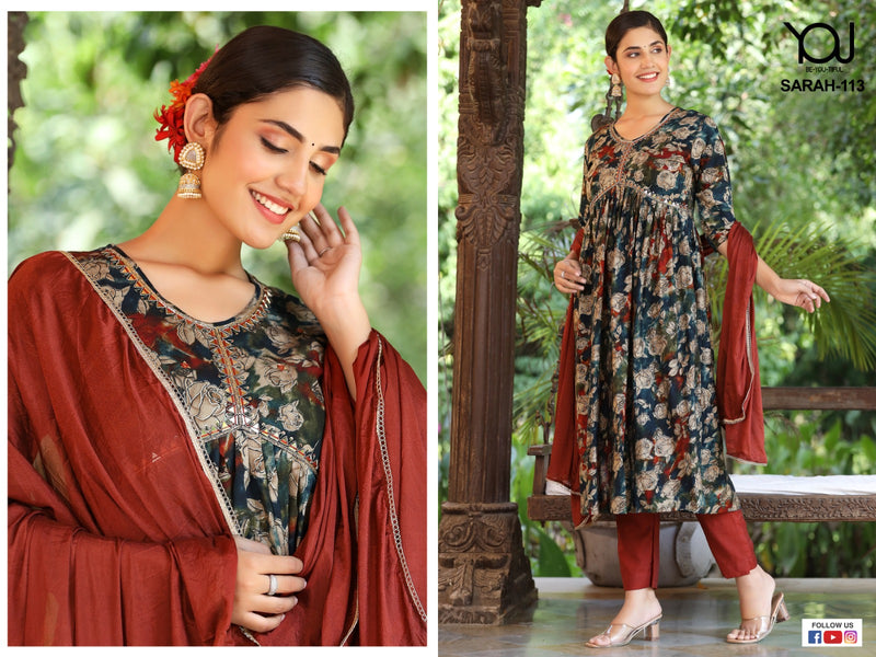 Wanna Sarah Modal Printed Alia Cut Designer Kurti Collection