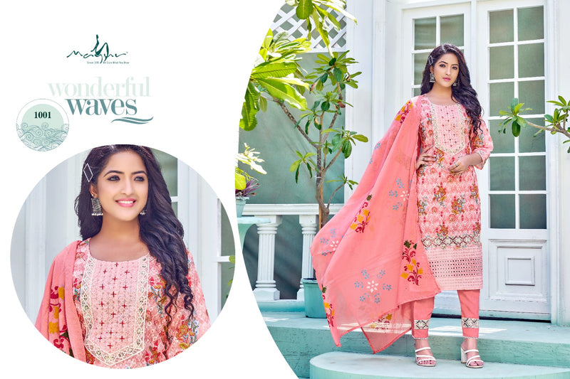 Mayur Sassy Cotton Digital Print With Sequence Designer Kurti With Pant & Dupatta